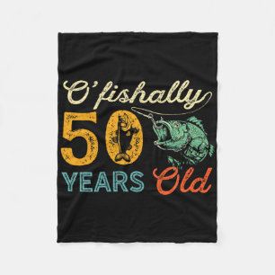 50 Jahre altes Angelgeschenk 50. Geburtstag Cool F Fleecedecke