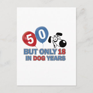 50 Jahre altes Geburtstagsdesign Postkarte