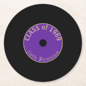 50 Jahre! Anpassbare Class-Wiedersehen-Untersetzer Runder Pappuntersetzer (Vorderseite)