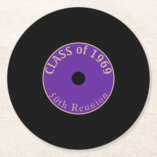 50 Jahre! Anpassbare Class-Wiedersehen-Untersetzer Runder Pappuntersetzer (Vorderseite)