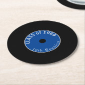 50 Jahre! Anpassbare Class-Wiedersehen-Untersetzer Runder Pappuntersetzer (Angewinkelt)