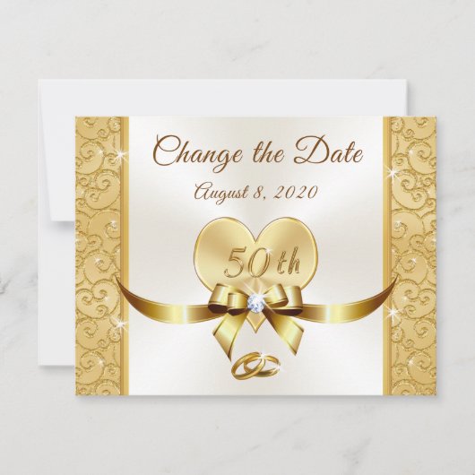 50 Jahre anpassen Ändern Sie die Datumskarten Einladung (Vorderseite)
