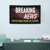 50 Jahre Arbeit Jahrestag 50. Mitarbeiter Banner (Messeveranstaltung)