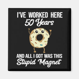 50 Jahre Arbeit Jahrestag Wertschätzung Geschenk Magnet
