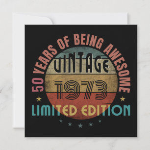 50 Jahre awesome vintage 1973 custom  Feiertagskarte