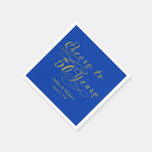 50 Jahre Blau 50. Hochzeitstag Serviette (Ecke)