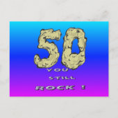 50 Jahre Blue Lila Postcard Postkarte (Vorderseite)