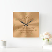 50 Jahre Celebration Clock mit Ihrem Text oder Lös Quadratische Wanduhr (Zuhause)