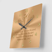 50 Jahre Celebration Clock mit Ihrem Text oder Lös Quadratische Wanduhr (Winkel)