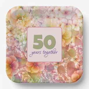 50 Jahre Cosmos Floral Pappteller