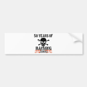 50 Jahre der anhebenden Hölle Autoaufkleber