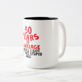 50 Jahre der Heirat Zweifarbige Tasse (VorderseiteRechts)