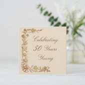 50 Jahre Einladung zum Geburtstag (Stehend Vorderseite)