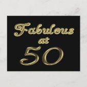 50 Jahre Fabelhaft mit 50 Gold Typografy Age 50 Postkarte (Vorderseite)