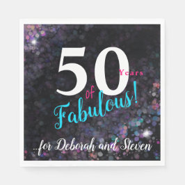 50 Jahre fabelhafter, farbenfroher Glitzer Serviette