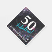 50 Jahre fabelhafter, farbenfroher Glitzer Serviette (Ecke)