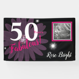 50 Jahre Fabulous, Funkelnd lila Stimmung Banner