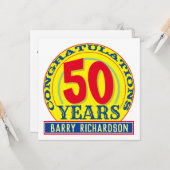 50 Jahre feiern Karte (Vorderseite/Rückseite Beispiel)