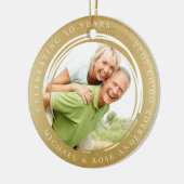 50 Jahre Foto Gold Foil Keramik Ornament (Links)