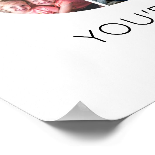 50 Jahre FotoCollage Geburtstag, Party Poster (Ecke)