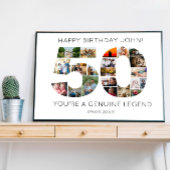 50 Jahre FotoCollage Geburtstag, Party Poster