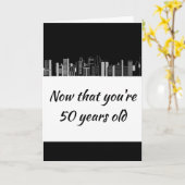 50 Jahre Funny Old Age Masculine Spaß Karte (Gelbe Blume)