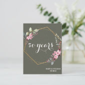 "50 Jahre für immer: Ein Jubiläum, an den man sich Postkarte (Stehend Vorderseite)