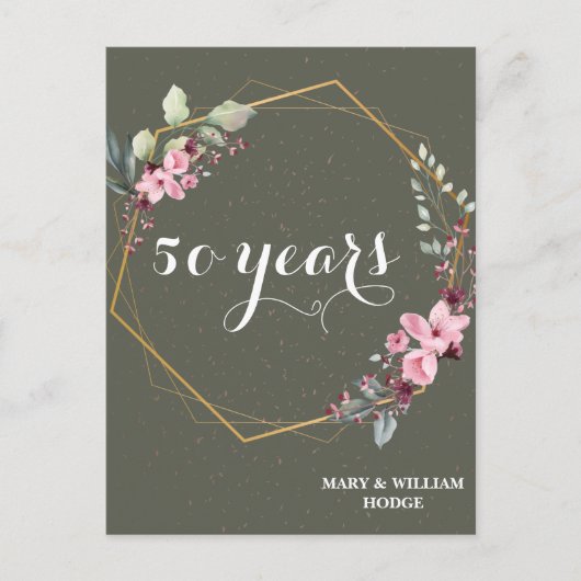 "50 Jahre für immer: Ein Jubiläum, an den man sich Postkarte (Vorderseite)