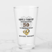 50 Jahre Gedenken an die goldene Hochzeit Glas (Vorderseite)