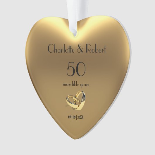 50 Jahre Gedenken an die goldene Hochzeit Ornament (Vorderseite)