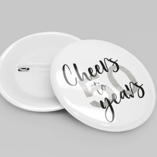 50 Jahre Glitzer 50. Geburtstag Button