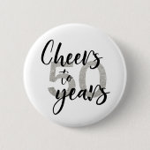 50 Jahre Glitzer 50. Geburtstag Button (Vorderseite)