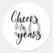 50 Jahre Glitzer 50. Geburtstag Runder Aufkleber (Vorderseite)