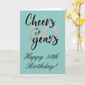 50 Jahre Glück zum 50. Geburtstag Karte (Gelbe Blume)