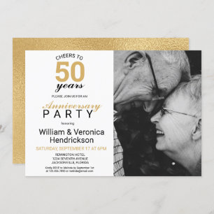 50 Jahre Gold 50 Jahre Hochzeitstag Einladung