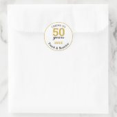 50 Jahre Gold 50 Jahre Jubiläum Runder Aufkleber (Tasche)