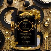 50 Jahre Gold Black Diamond Dinner Party Einladung