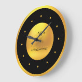 50 Jahre Gold & Black Große Wanduhr (Winkel)