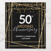 50 Jahre Gold Border Fvor Weinetikett (Einzelnes Label)