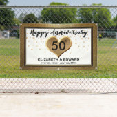 50 Jahre Gold Confetti - Hanging Banner (Insitu)