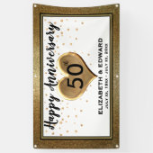 50 Jahre Gold Confetti - Hanging Banner (Vertikal)