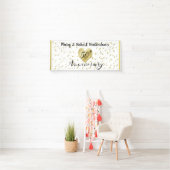 50 Jahre Gold Confetti Hochzeit Empfang Banner (Insitu)