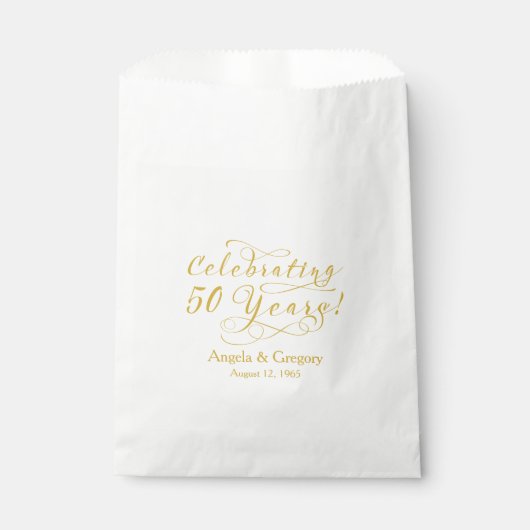 50 Jahre Gold Cream 50. Hochzeitstag Geschenktütchen (Vorderseite)