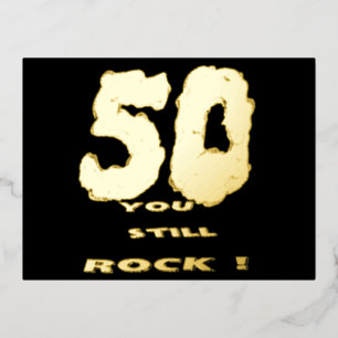50 Jahre Gold Foil Holiday Postkarte