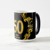 50 Jahre Gold Glitzer Hochzeit Jahrestag Verwandlungstasse (VorderseiteRechts)