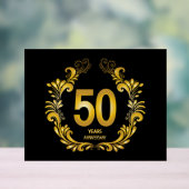 50 Jahre Gold Glitzer Jubiläum Acrylschild (Neutral)
