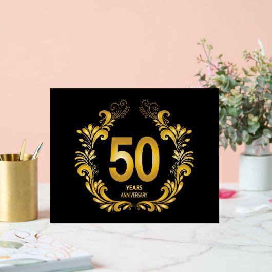 50 Jahre Gold Glitzer Jubiläum Acrylschild (Hochzeit)
