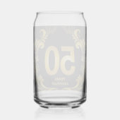 50 Jahre Gold Glitzer Jubiläum Dosenglas (Vorderseite)