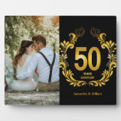 50 Jahre Gold Glitzer Jubiläum Foto Fotoplatte (Vorderseite)