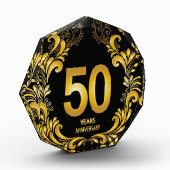 50 Jahre Gold Glitzer Jubiläum Fotoblock (Links)